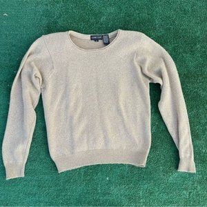 Jeanne Pierre Gold Vintage Sweater with Shoulder Pads Size S